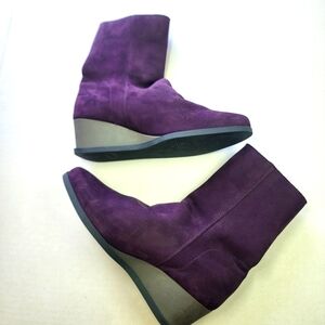 🌸Arche‎ Purple Suede Wedge Boots 39